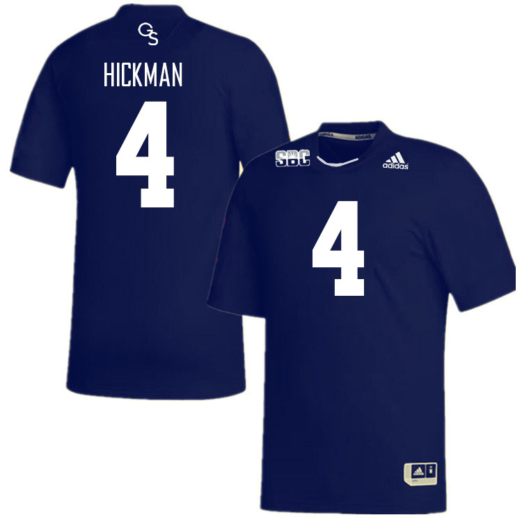 Men #4 Damel Hickman Georgia Southern Eagles College Football Jerseys Stitched Sale-Navy
